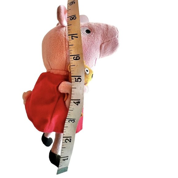 Ty Peppa Pig 2021 Teddy Bear NWT 8" Red Dress - Picture 9 of 13